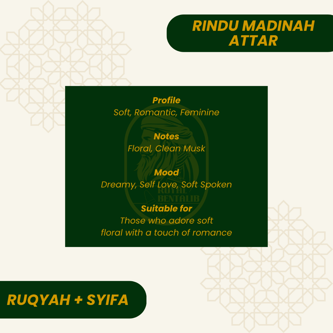 Rindu Madinah Attar | Premium & Pure with Ruqyah & Shifa